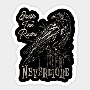 The Raven Edgar Allan Poe, Nevermore Sticker